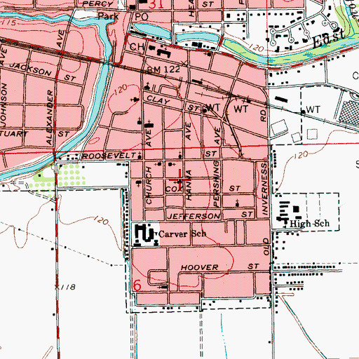 Topographic Map of Bell Grove Baptist Church, MS