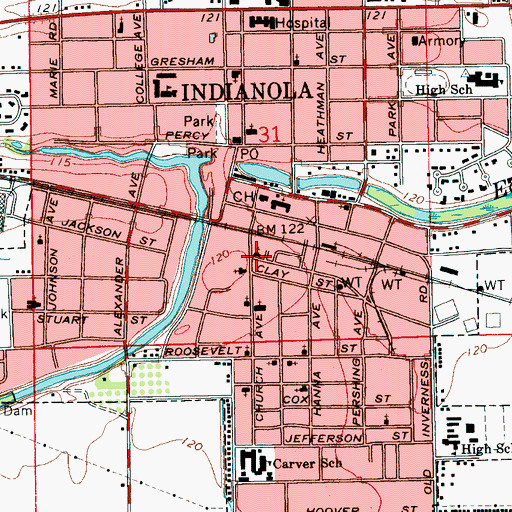 Topographic Map of Bryants African Methodist Episcopal Church, MS