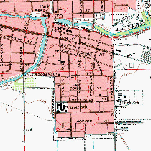 Topographic Map of Raspberry Memorial Methodist Episcopal Church, MS