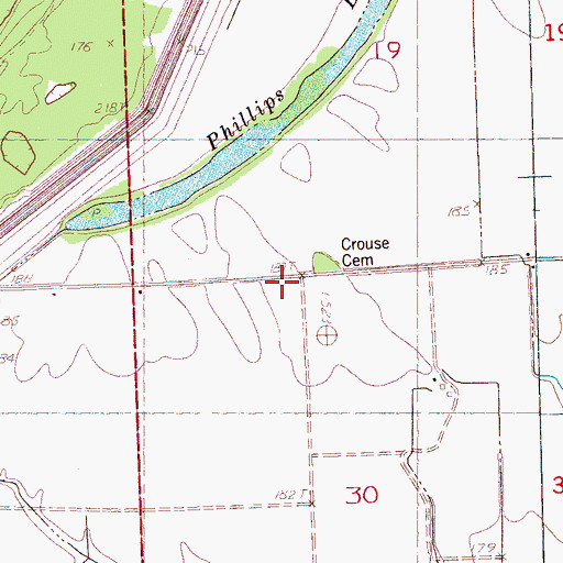 Topographic Map of Hubbard School (historical), MS