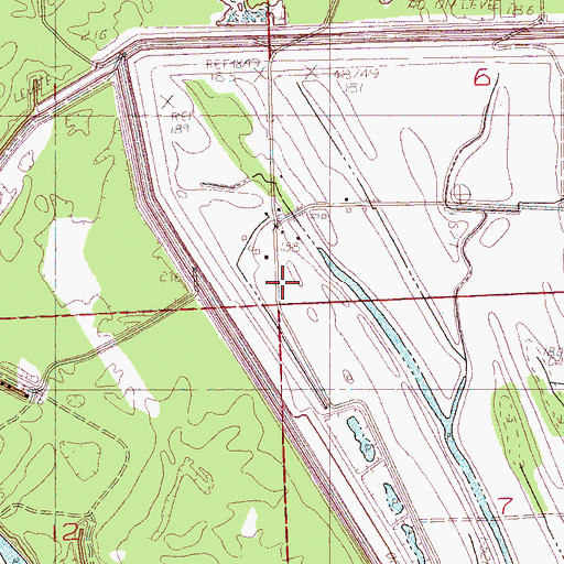 Topographic Map of Saunder Chapel Cemetery, MS