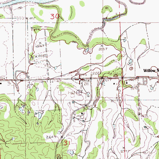 Topographic Map of Pharsalia School (historical), MS