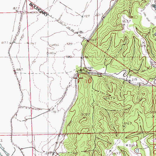 Topographic Map of Springfield School (historical), MS