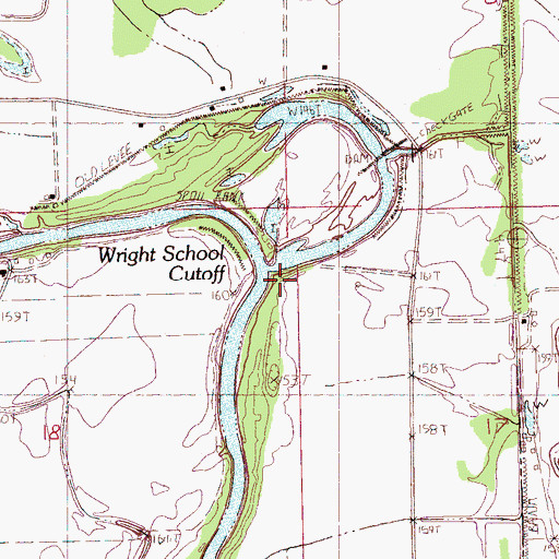 Topographic Map of Wright School (historical), MS
