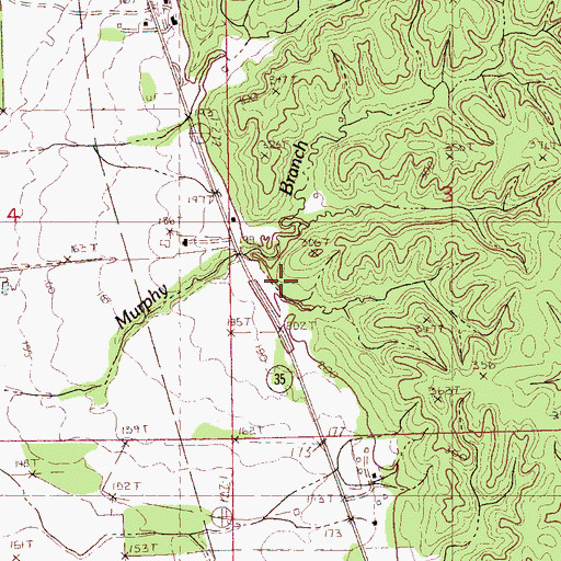 Topographic Map of Bethlehem School (historical), MS