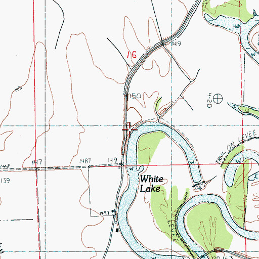 Topographic Map of Houston School (historical), MS