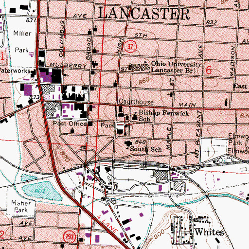 Topographic Map of Firehouse Park, OH