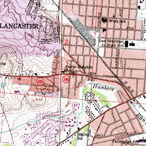 Topographic Map of Main Street Church of God, OH