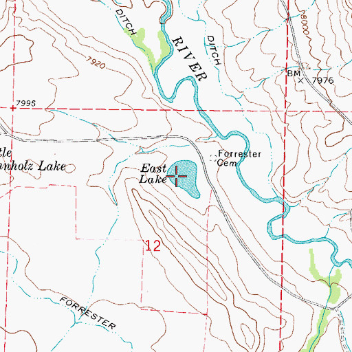 Topographic Map of East Lake, CO