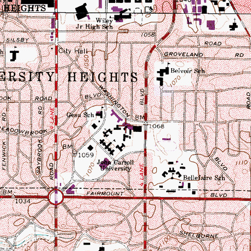 Topographic Map of Saint Francis Chapel, OH