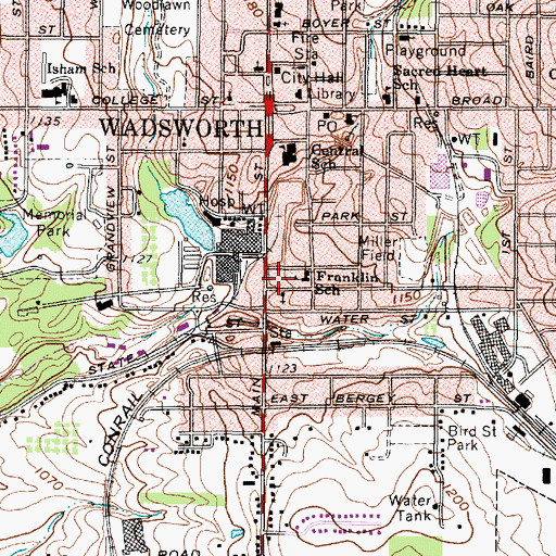 Topographic Map of Full Gospel Church, OH