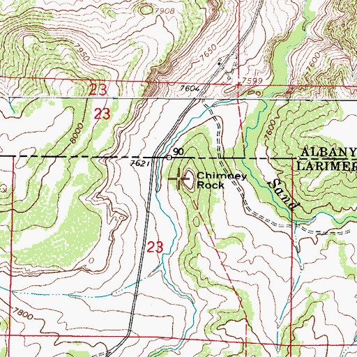 Topographic Map of Chimney Rock, CO