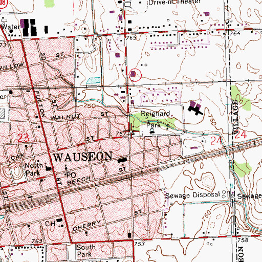 Topographic Map of Evangelical Mennonite Church, OH