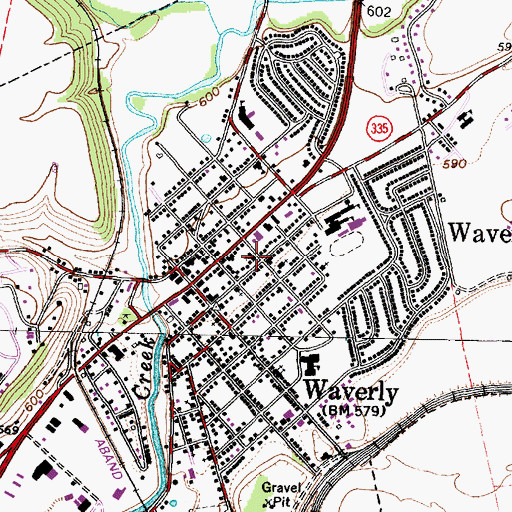 Topographic Map of Church of Christ, OH