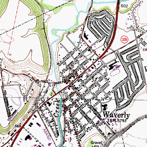 Topographic Map of First Presbyterian Church, OH