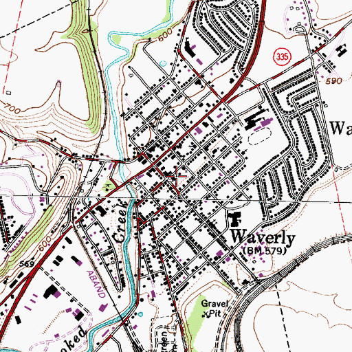 Topographic Map of Pike County Jail, OH