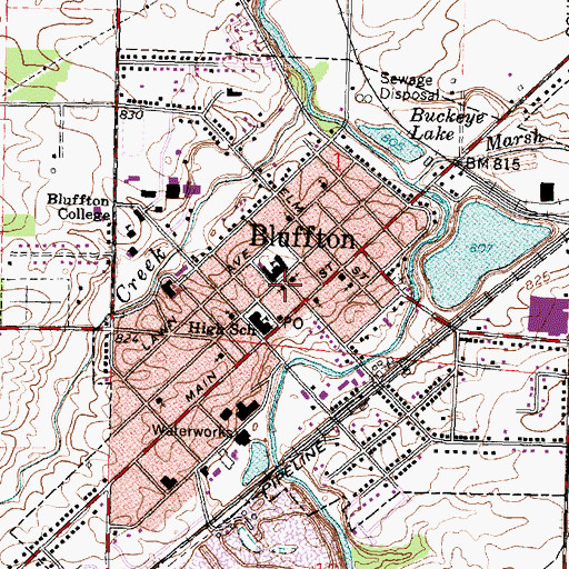 Topographic Map of First Mennonite Church, OH