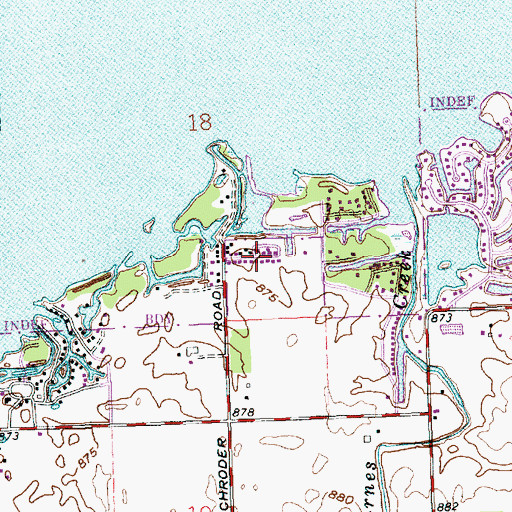 Topographic Map of Harmons Landing, OH