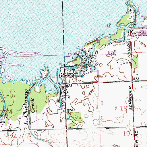 Topographic Map of South Shore Acres, OH