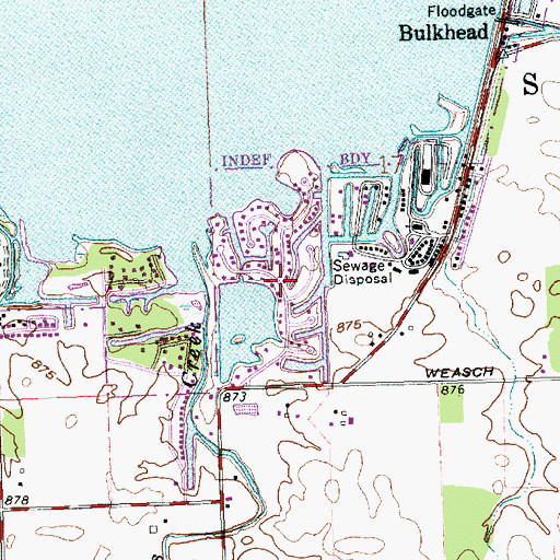 Topographic Map of Southmoor Shores, OH