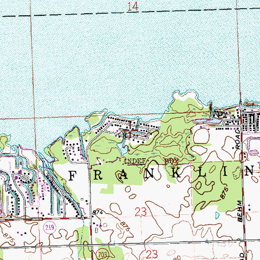 Topographic Map of Club Island, OH