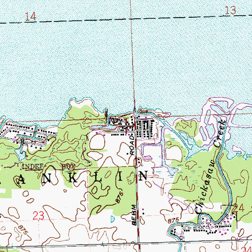 Topographic Map of Duckfoot Landing, OH