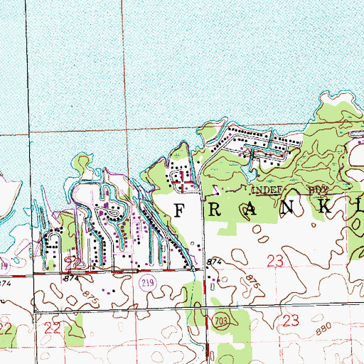 Topographic Map of Lees Landing, OH