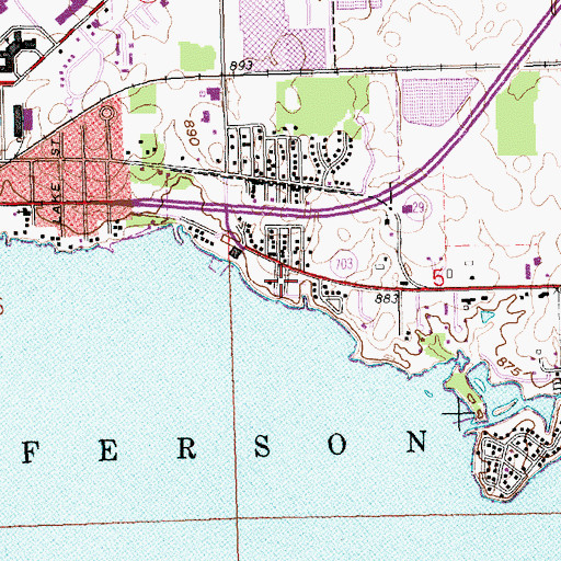 Topographic Map of Mariners Point, OH