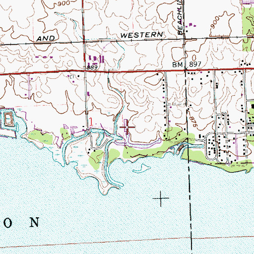 Topographic Map of Mercer County Sportsman Club, OH