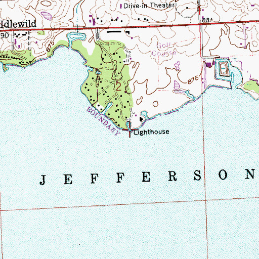Topographic Map of Northwood Lighthouse, OH