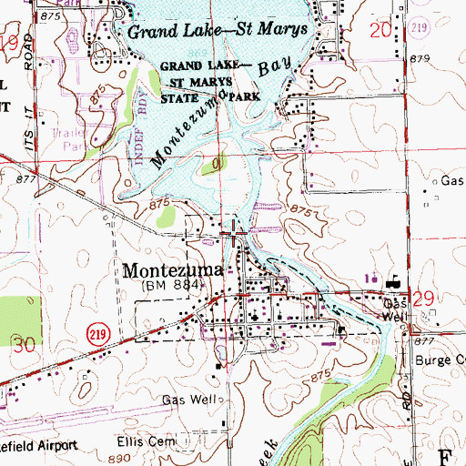 Topographic Map of Riverside Landing, OH