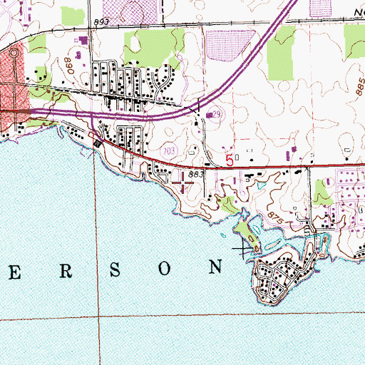 Topographic Map of Sleepy Hollow Acres, OH