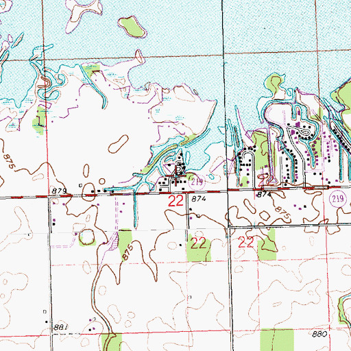 Topographic Map of The Maples, OH