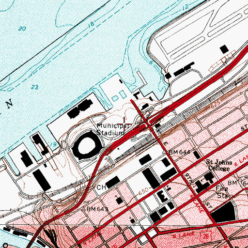 Topographic Map of Great Lakes Museum, OH