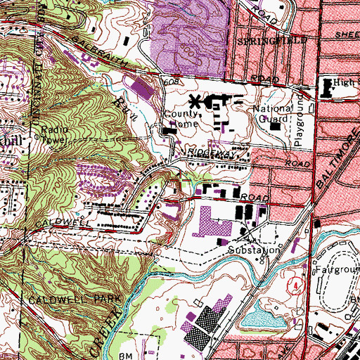 Topographic Map of Valleydale, OH