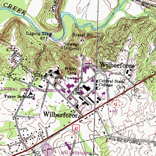 Topographic Map of Benjamin Banneker Science Hall, OH