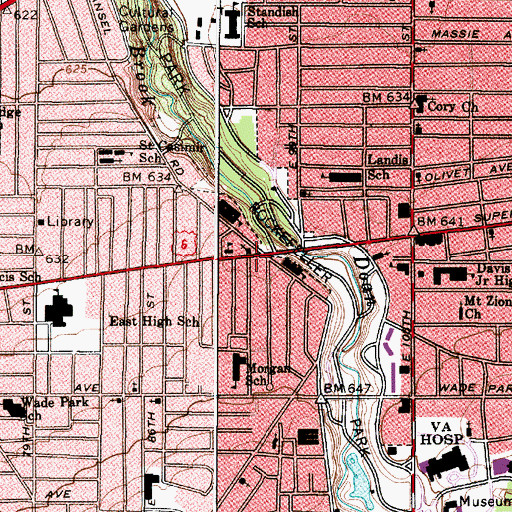 Topographic Map of Divine Revelation Church, OH