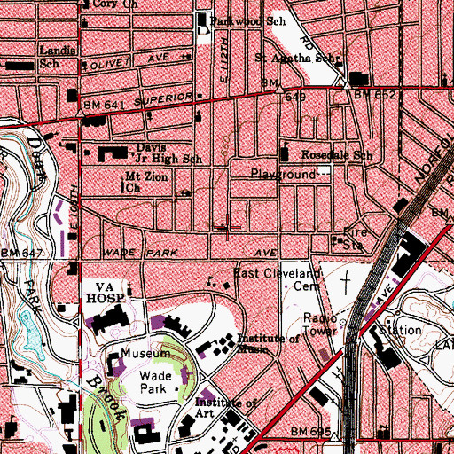 Topographic Map of Fellowship Lutheran Church, OH