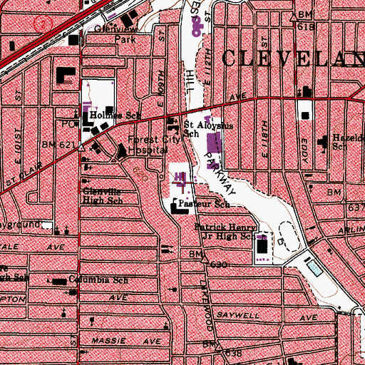 Topographic Map of Forest Hills Rest Home, OH