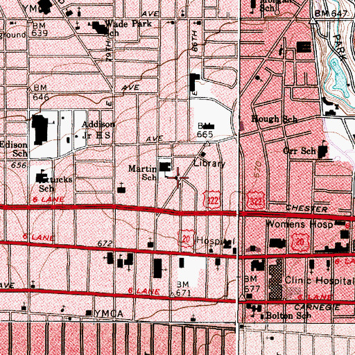 Topographic Map of Gospel Baptist Church, OH