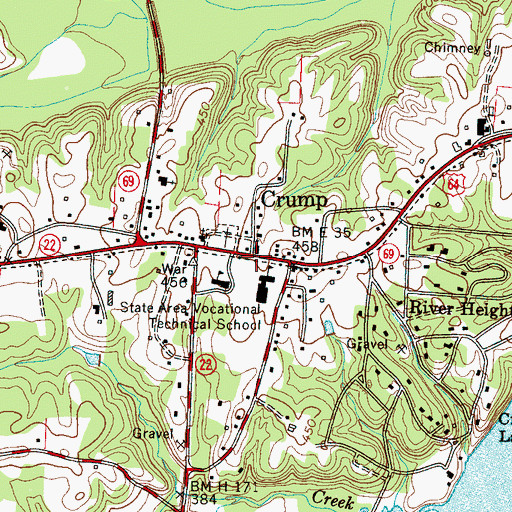 Topographic Map of First Pentecostal Church, TN