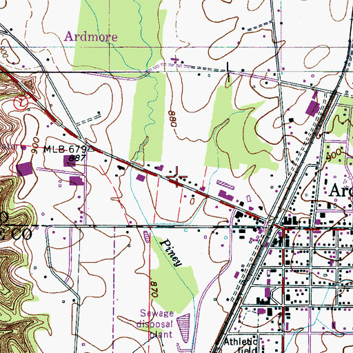 Topographic Map of Tennessee School (historical), TN