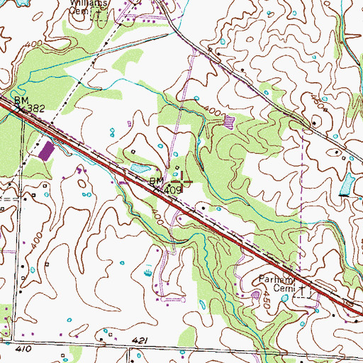 Topographic Map of Martin Industrial Park, TN