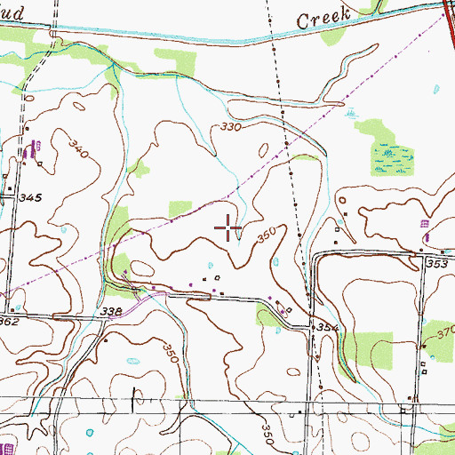 Topographic Map of Rice-Underwood Cemetery, TN