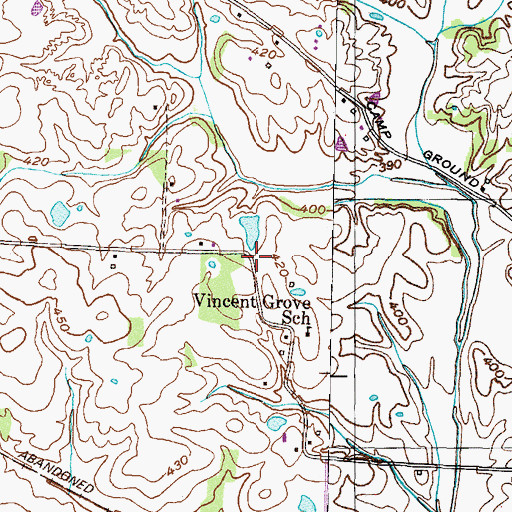 Topographic Map of Templeton Cemetery, TN