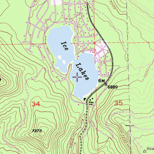 Topographic Map of Dulzura Lake, CA