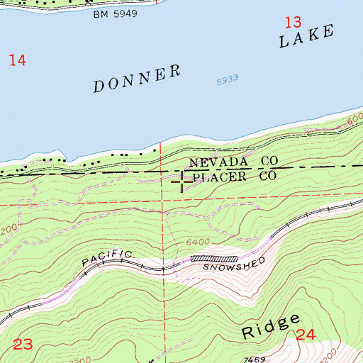 Topographic Map of Southside Highlands, CA