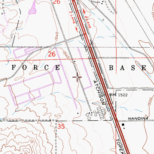 Topographic Map of Camp Haan (historical), CA