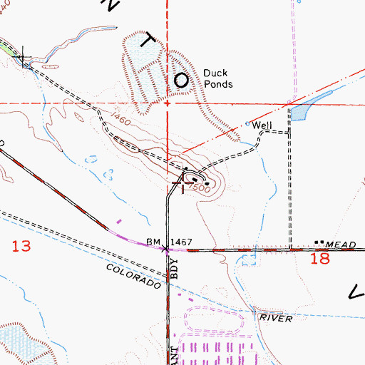 Topographic Map of Casa Loma, CA