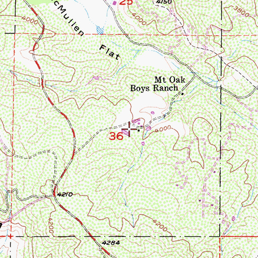 Topographic Map of Chappel Ranch, CA